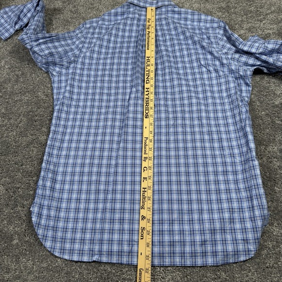 Ralph Lauren Shirt Men's L Blue Button‎ Front Down Long Sleeve Check Plaid - Picture 8 of 8